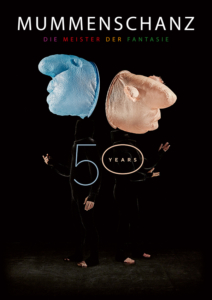 Plakatmotiv für Maskentheater Mummenschanz 2023 im Metropol Theater Bremen mit der Jubiläumsshow 50 Years