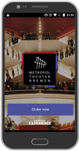 Bild Androind mit Screenshot Bestellprozess Gastronomie | Metropol Theater Bremen