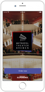 Bild iPhone mit Screenshot Bestellprozess Gastronomie | Metropol Theater Bremen