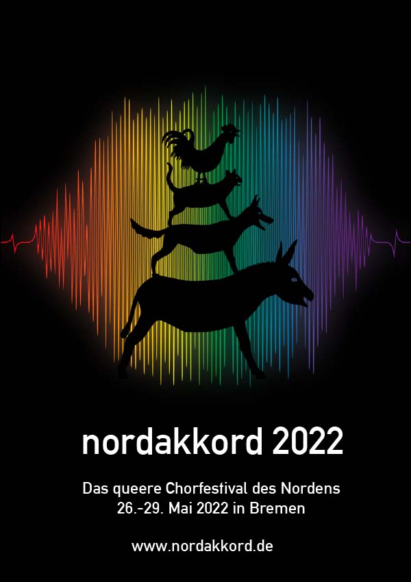Plakatmotiv für Chorfestival nordakkord 2022 in Bremen im Metropol Theater Bremen