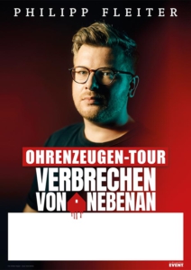 Philipp Fleiter kommt mit seinem erfolgreichen Podcast „Verbrechen von Nebenan“ auf Tour und nach Bremen und präsentiert spannende Fälle und viele Überraschungen live.