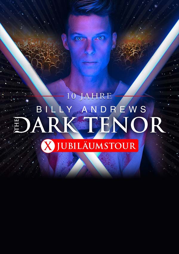 Plakatmotiv für The Dark Tenor X-Jubiläumstour 2023 in Bremen