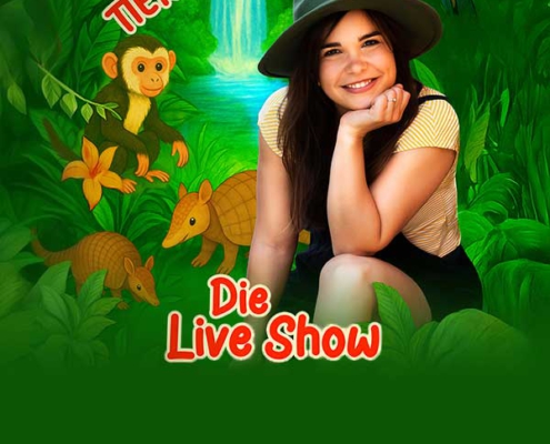 Plakatmotiv für Familienshow Annika Preil - Annis wilde Tierabenteuer in Bremen im Metropol Theater Bremen