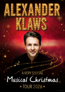 Plakatmotiv für Alexander Klaws - A very special Musical Christmas - Tournee 2026 in Bremen.