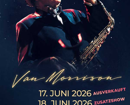 Plakatmotiv für einzige Deutschlandkonzerte von Van Morrison im Metropol Theater Bremen